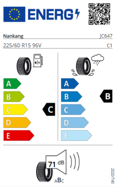 225/60 R 15 tl.  91 V Nankang ECONEX NA-1